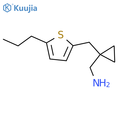 {1-(5-propylthiophen-2-yl)methylcyclopropyl}methanamine structure