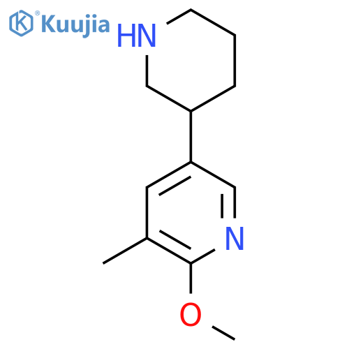 2-methoxy-3-methyl-5-(piperidin-3-yl)pyridine structure
