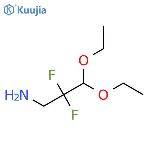 3,3-diethoxy-2,2-difluoropropan-1-amine structure