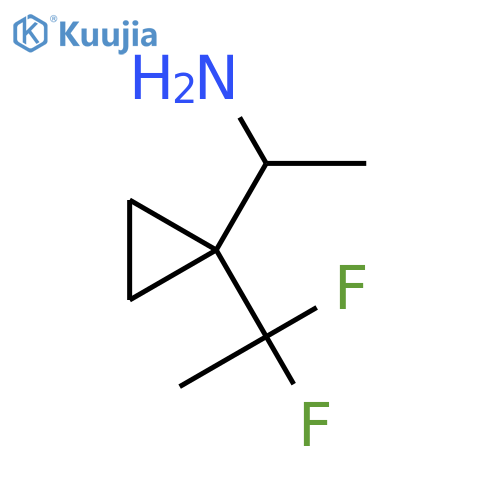 1-1-(1,1-difluoroethyl)cyclopropylethan-1-amine structure