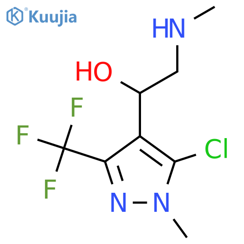 1-5-chloro-1-methyl-3-(trifluoromethyl)-1H-pyrazol-4-yl-2-(methylamino)ethan-1-ol structure