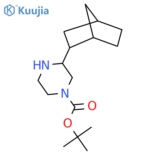 tert-butyl 3-{bicyclo2.2.1heptan-2-yl}piperazine-1-carboxylate structure