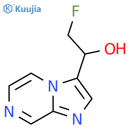 2-fluoro-1-{imidazo1,2-apyrazin-3-yl}ethan-1-ol structure