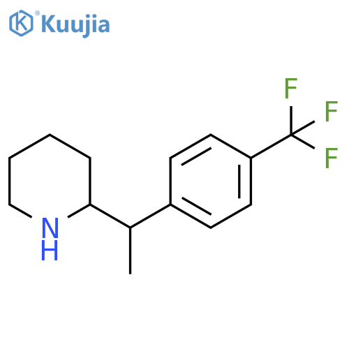 2-{1-4-(trifluoromethyl)phenylethyl}piperidine structure