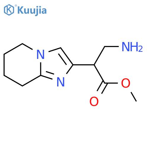 methyl 3-amino-2-{5H,6H,7H,8H-imidazo1,2-apyridin-2-yl}propanoate structure