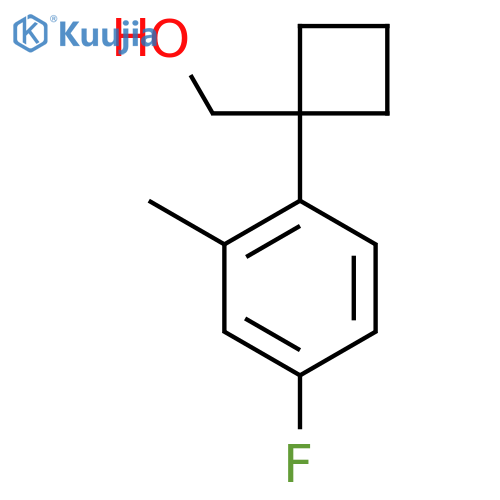 [1-(4-Fluoro-2-methylphenyl)cyclobutyl]methanol structure