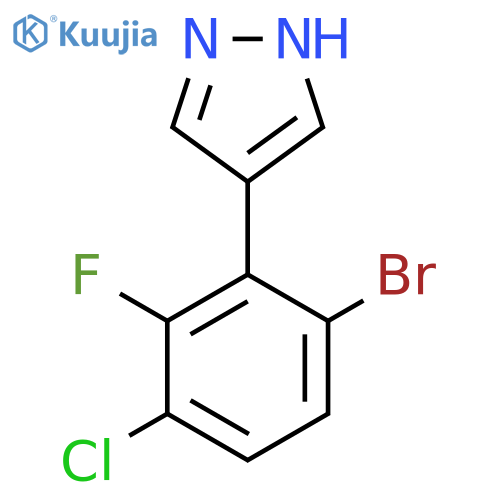 4-(6-bromo-3-chloro-2-fluorophenyl)-1H-pyrazole structure