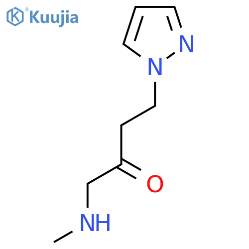 1-(methylamino)-4-(1H-pyrazol-1-yl)butan-2-one structure