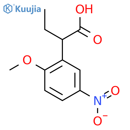 2-(2-methoxy-5-nitrophenyl)butanoic acid structure