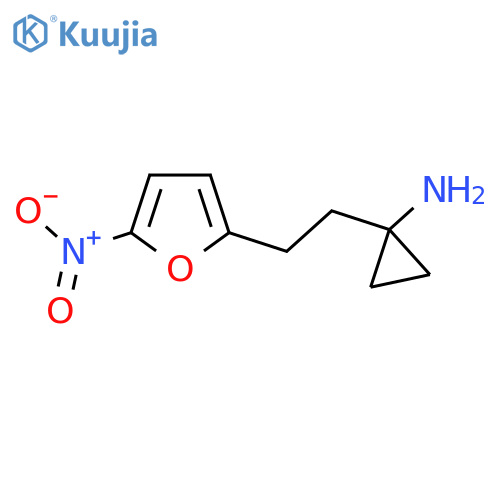1-2-(5-nitrofuran-2-yl)ethylcyclopropan-1-amine structure