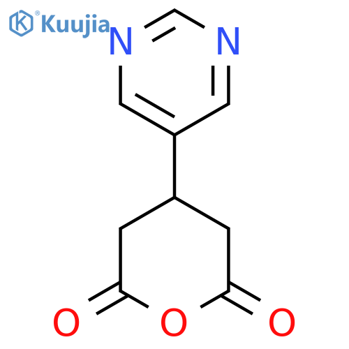 4-(pyrimidin-5-yl)oxane-2,6-dione structure