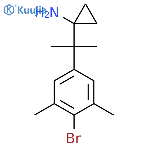 1-2-(4-bromo-3,5-dimethylphenyl)propan-2-ylcyclopropan-1-amine structure