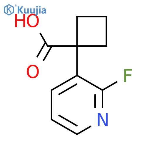 1-(2-fluoropyridin-3-yl)cyclobutane-1-carboxylic acid structure