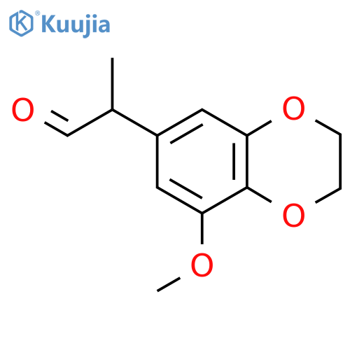 2-(8-Methoxy-2,3-dihydro-1,4-benzodioxin-6-yl)propanal structure