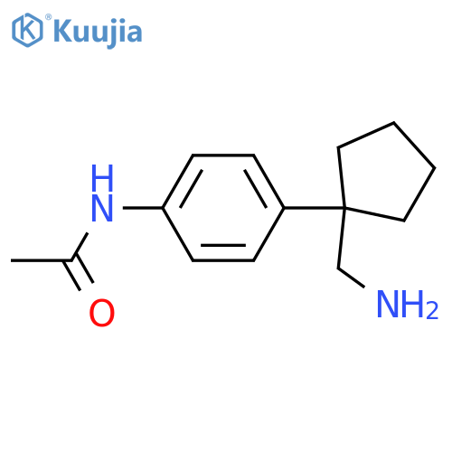 N-{4-1-(aminomethyl)cyclopentylphenyl}acetamide structure