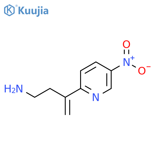3-(5-nitropyridin-2-yl)but-3-en-1-amine structure