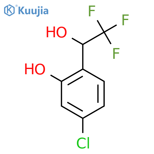 5-chloro-2-(2,2,2-trifluoro-1-hydroxyethyl)phenol structure