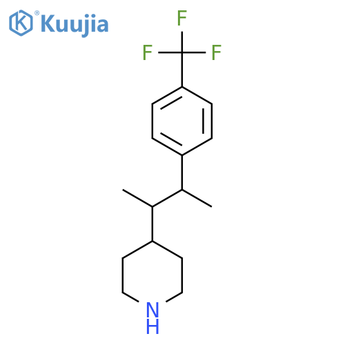 4-{3-4-(trifluoromethyl)phenylbutan-2-yl}piperidine structure
