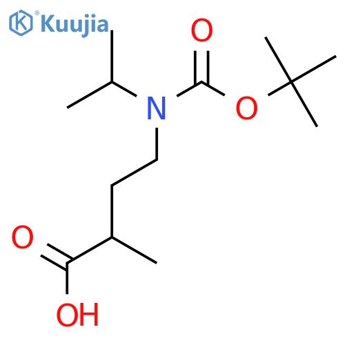 4-{(tert-butoxy)carbonyl(propan-2-yl)amino}-2-methylbutanoic acid structure