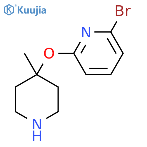 2-bromo-6-(4-methylpiperidin-4-yl)oxypyridine structure