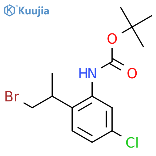 tert-butyl N-2-(1-bromopropan-2-yl)-5-chlorophenylcarbamate structure