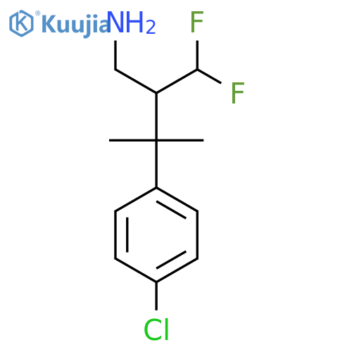1-4-amino-3-(difluoromethyl)-2-methylbutan-2-yl-4-chlorobenzene structure