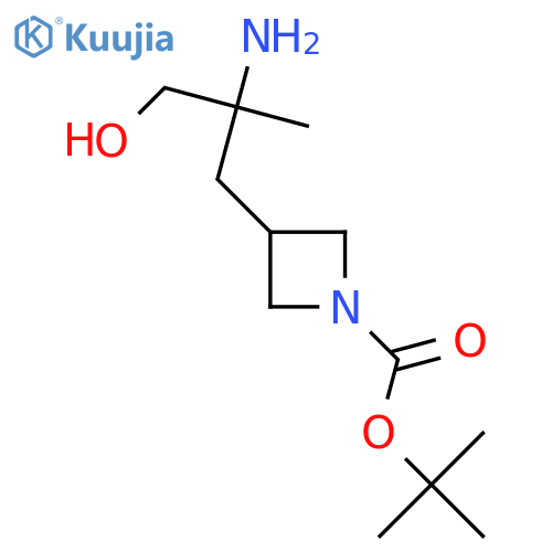 tert-butyl 3-(2-amino-3-hydroxy-2-methylpropyl)azetidine-1-carboxylate structure