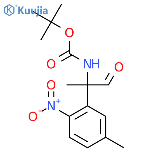 tert-butyl N-2-(5-methyl-2-nitrophenyl)-1-oxopropan-2-ylcarbamate structure