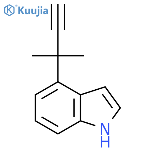 4-(2-methylbut-3-yn-2-yl)-1H-indole structure