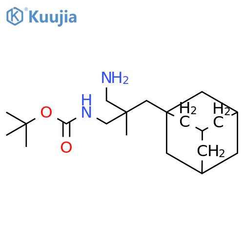 tert-butyl N-{2-(adamantan-1-yl)methyl-3-amino-2-methylpropyl}carbamate structure
