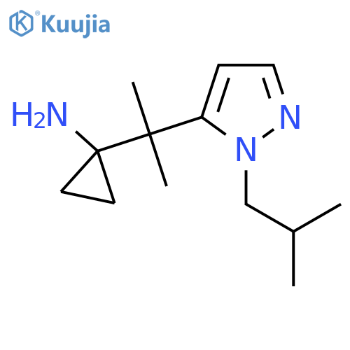 1-{2-1-(2-methylpropyl)-1H-pyrazol-5-ylpropan-2-yl}cyclopropan-1-amine structure