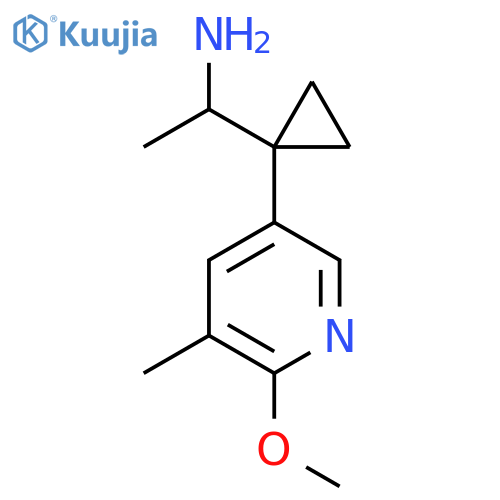 1-1-(6-methoxy-5-methylpyridin-3-yl)cyclopropylethan-1-amine structure