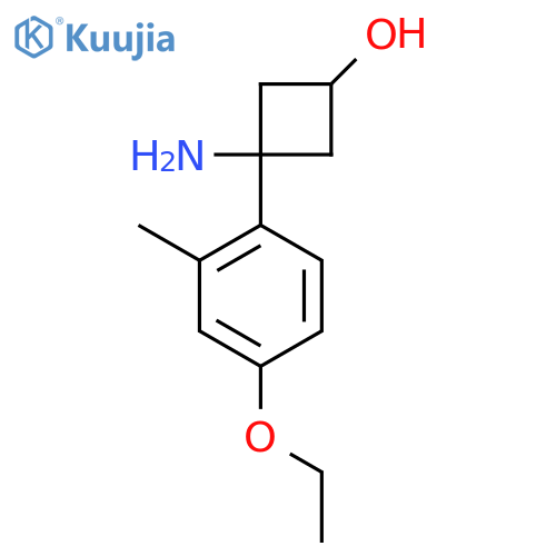 3-amino-3-(4-ethoxy-2-methylphenyl)cyclobutan-1-ol structure