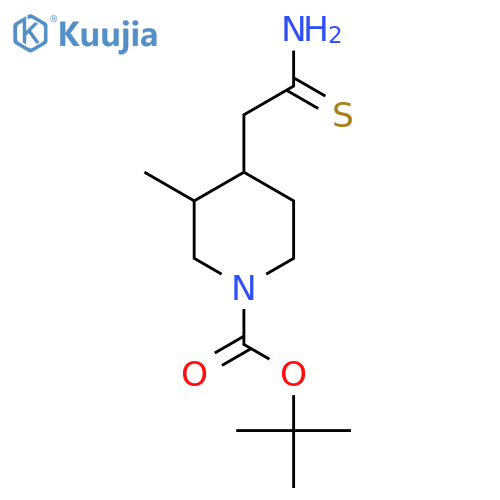 tert-butyl 4-(carbamothioylmethyl)-3-methylpiperidine-1-carboxylate structure