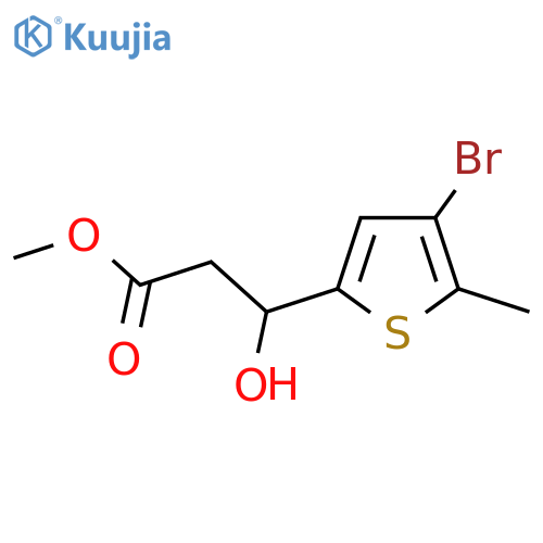 methyl 3-(4-bromo-5-methylthiophen-2-yl)-3-hydroxypropanoate structure