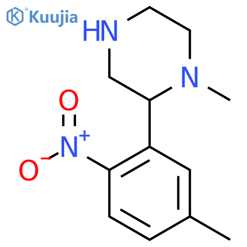 1-methyl-2-(5-methyl-2-nitrophenyl)piperazine structure