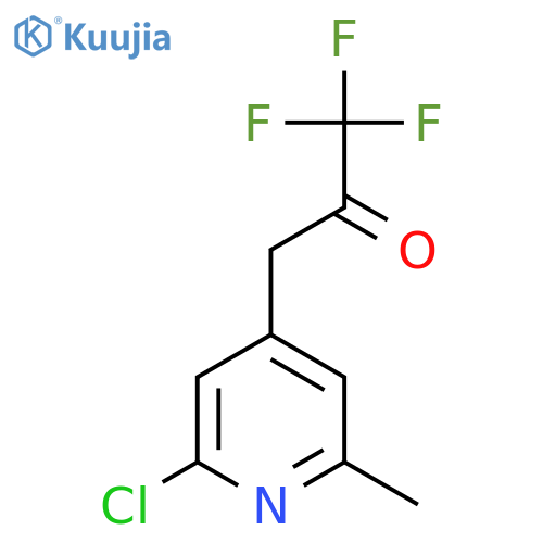 3-(2-chloro-6-methylpyridin-4-yl)-1,1,1-trifluoropropan-2-one structure