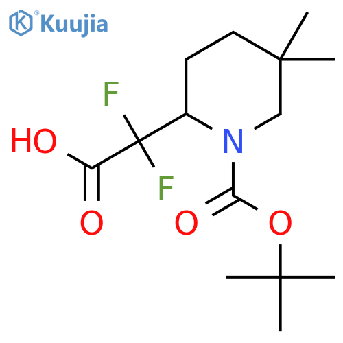 2-{1-(tert-butoxy)carbonyl-5,5-dimethylpiperidin-2-yl}-2,2-difluoroacetic acid structure