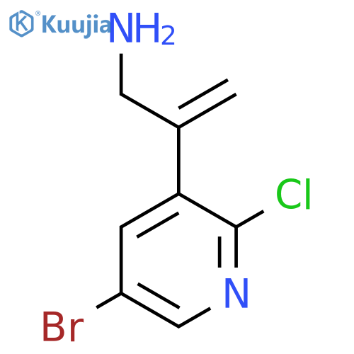 2-(5-bromo-2-chloropyridin-3-yl)prop-2-en-1-amine structure