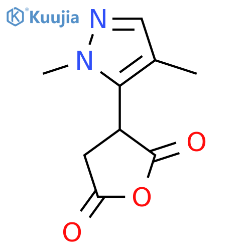 3-(1,4-dimethyl-1H-pyrazol-5-yl)oxolane-2,5-dione structure