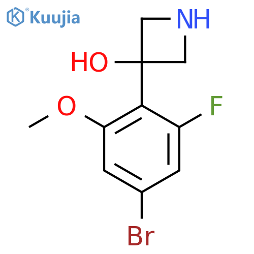 3-(4-bromo-2-fluoro-6-methoxyphenyl)azetidin-3-ol structure