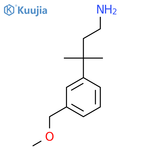 3-3-(methoxymethyl)phenyl-3-methylbutan-1-amine structure