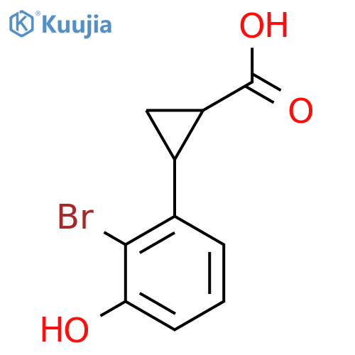 2-(2-bromo-3-hydroxyphenyl)cyclopropane-1-carboxylic acid structure