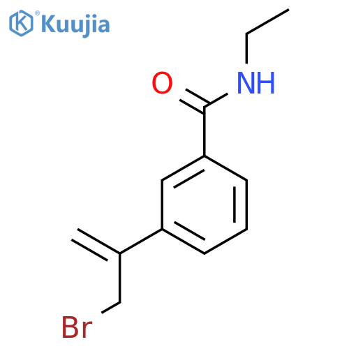 3-(3-bromoprop-1-en-2-yl)-N-ethylbenzamide structure