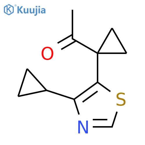 1-1-(4-cyclopropyl-1,3-thiazol-5-yl)cyclopropylethan-1-one structure