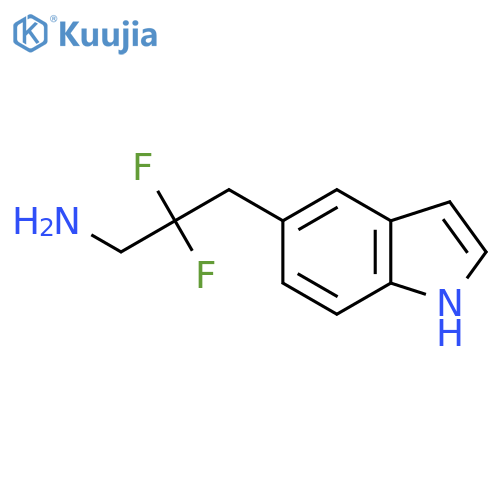 2,2-difluoro-3-(1H-indol-5-yl)propan-1-amine structure