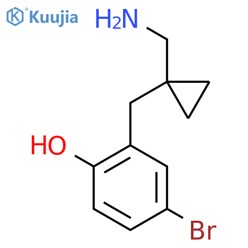 2-{1-(aminomethyl)cyclopropylmethyl}-4-bromophenol structure