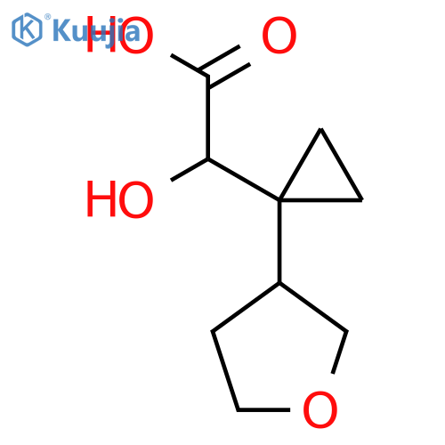 2-hydroxy-2-1-(oxolan-3-yl)cyclopropylacetic acid structure