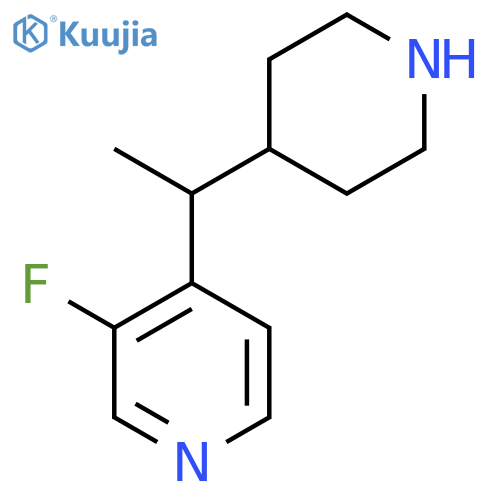 3-fluoro-4-1-(piperidin-4-yl)ethylpyridine structure