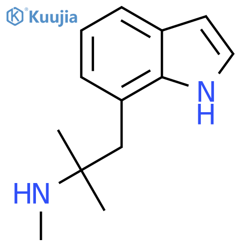1-(1H-indol-7-yl)-2-methylpropan-2-yl(methyl)amine structure